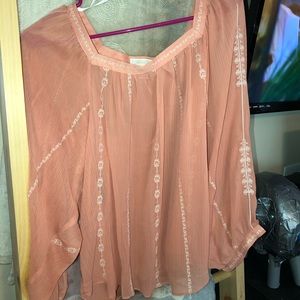 Forever 21+ bnwot pink/peach blouse